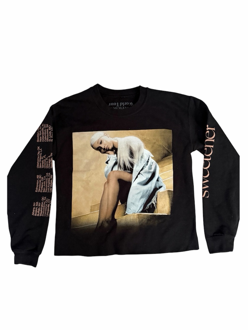 Ariana Grande Official Sweetener Tour Concert Sweatshirt Cropped Crewneck Small